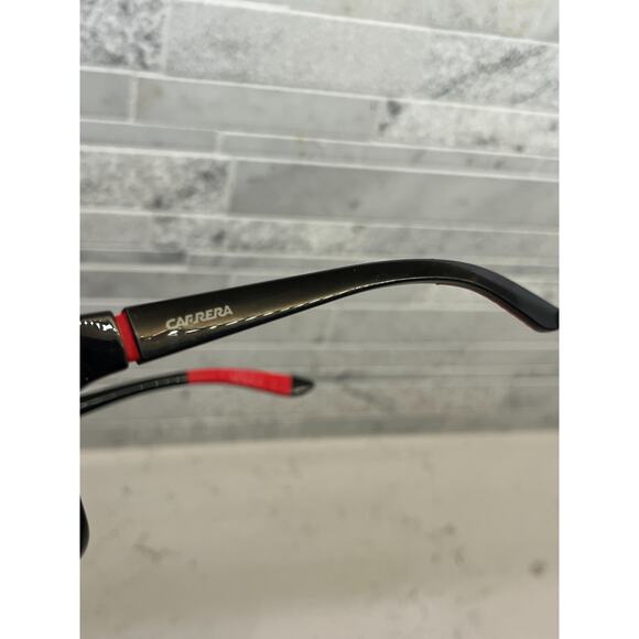 Carrera Unisex Black Red Wrap Sunglasses 8013/S D28M9 58▢17 125 "FRAMES ONLY" - Picture 3 of 8